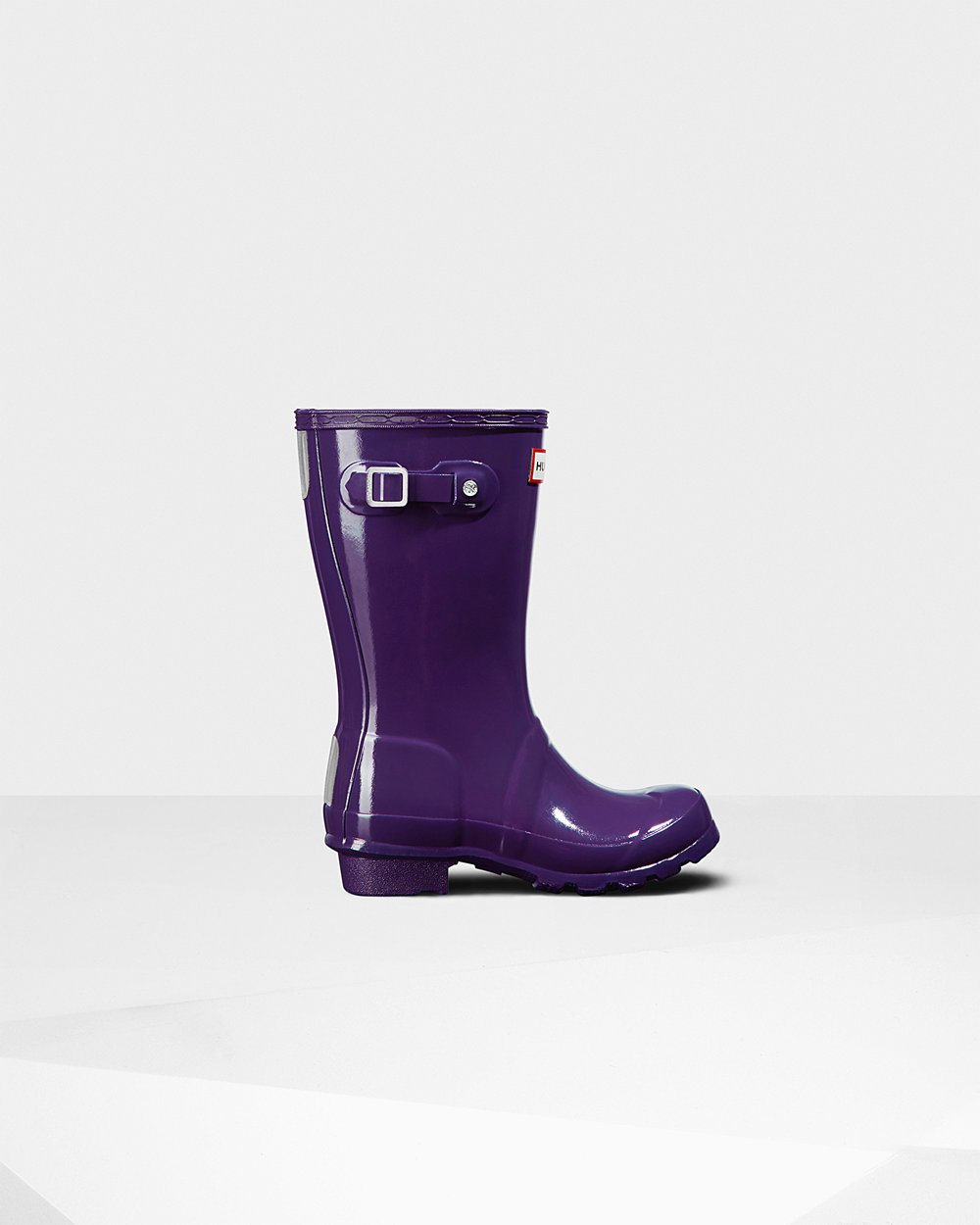 Kids Hunter Original Big Gloss | Rain Boots Blue Purple | NZ-18562-MQAG